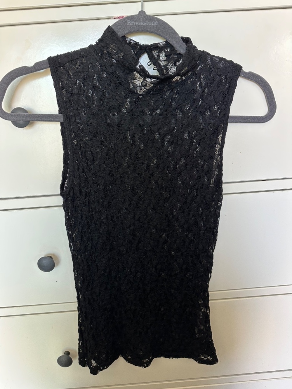 FRAME DENIM SLEEVELESS BLACK LACE TOP. XS - Picture 8 of 8